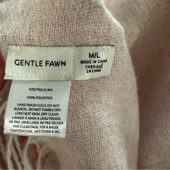 Gentle Fawn Medium/Large Blush & White Hermosa Cover Up/Kimono with Fringe Boho - Picture 10 of 10